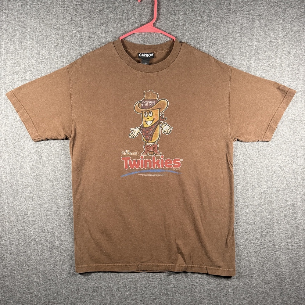 Vintage Twinkies Shirt Mens Large Brown Twinkie The Kid Graphic Tee Carbon Y2K